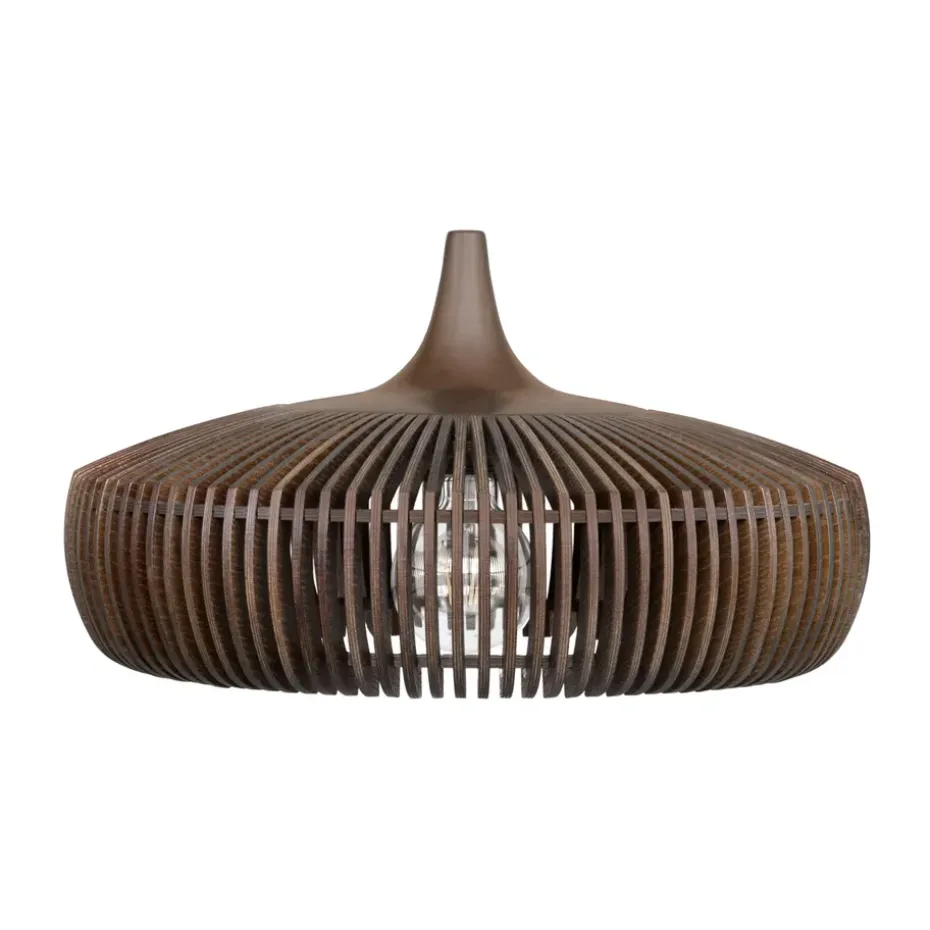 Abat-jour Clava Dine Wood Ø43 cm, Dark oak
