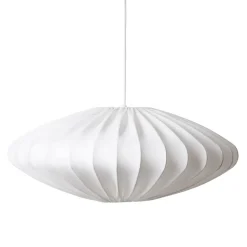 Abat-jour Ellipse 65 cm coton, Blanc