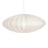 Abat-jour Ellipse 65 cm lin, Blanc