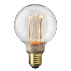 Ampoule E27 Laser LED filament globe, Transparent