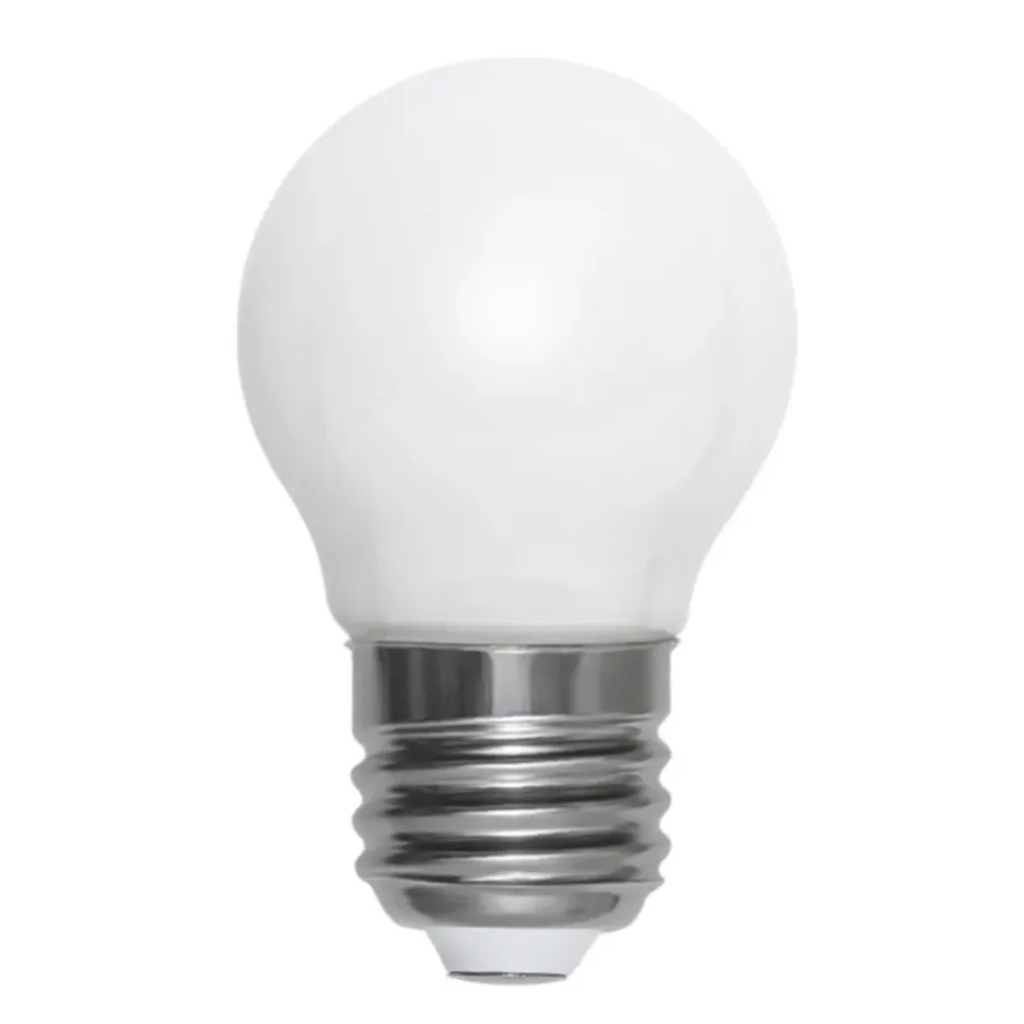 Ampoule E27 LED filament globe opale 45 mm, 5W