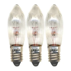 Ampoule Lit E10 lampe de réserve 34V Lot de 3, Clair, 3W