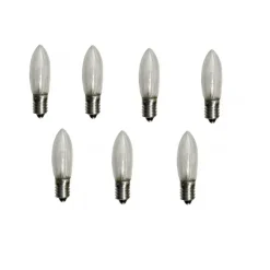 Ampoules LED E10 55V, lot de 7, Transparent