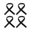 Anneaux de serviette Loop lot de 4, Noir anthracite