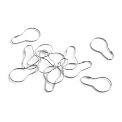 Anneaux pour rideau de douche (lot de 12), Chrome