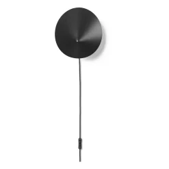 Applique Arum wall scone, Black