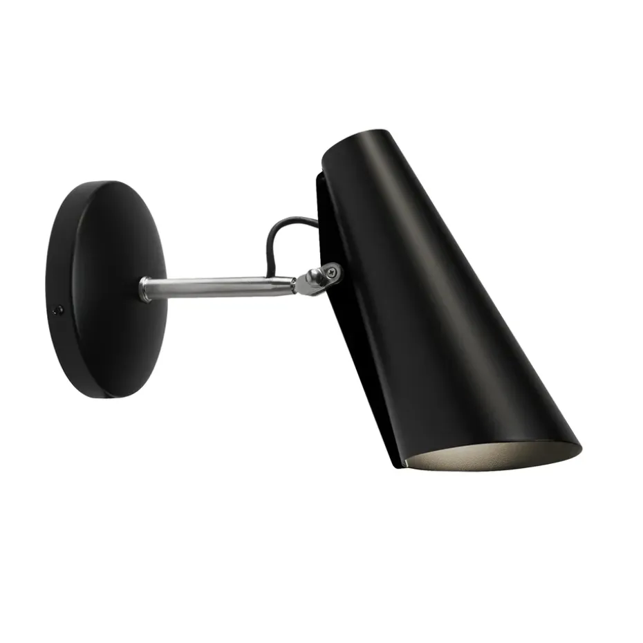 Applique murale Birdy courte, Black-steel