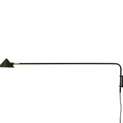 Applique murale Kelly long bras, Noir – doré