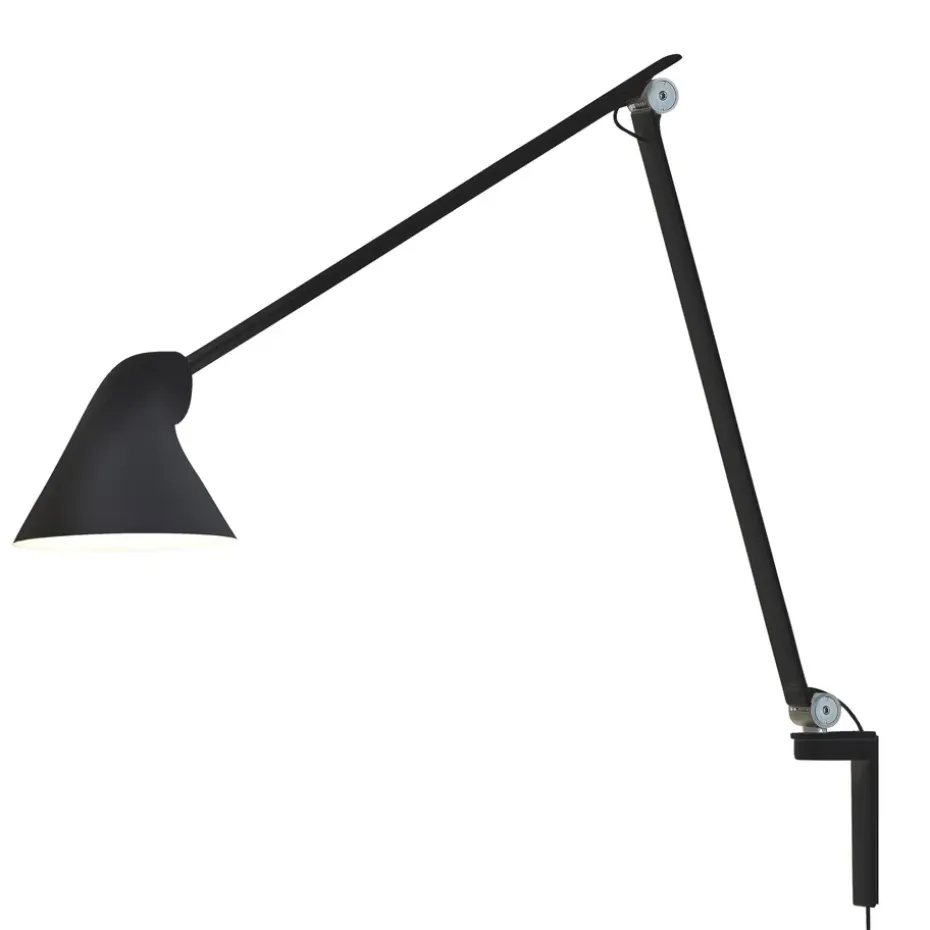Applique murale NJP bras long, Noir