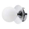 Applique murale/Plafonnier Art Deco IP44, Chrome-Blanc