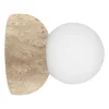 Applique murale/Plafonnier Torrano 13 cm, Travertin