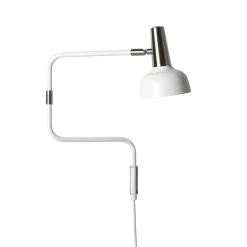 Applique Ray, blanc, détails en nickel