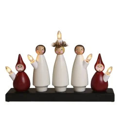 Arche de bougies Lucia Choir, blanc-rouge