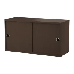 Armoire à portes coulissantes String, Chêne foncé, 78x30 cm