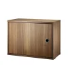 Armoire à portes String, noyer, 58x30 cm