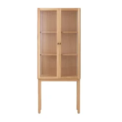 Armoire avec portes en verre Curiosity 168 cm, Oak