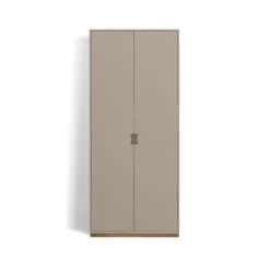 Armoire haute Snö F, Dark sand, base en chêne, dj.42 cm