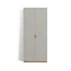 Armoire haute Snö F, Light grey, base en chêne, dj.30 cm