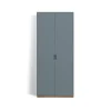 Armoire haute Snö F, Nordic blue, base en chêne, dj.42 cm