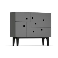 Armoire Peep C1, slate grey, structure laquée noir