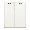 Armoire Snö E, White, base en bouleau, portes opaques, dj.30 cm