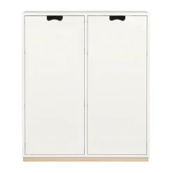 Armoire Snö E, White, base en bouleau, portes opaques, dj.30 cm