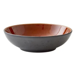 Assiette à pâtes Bitz Ø20 cm noir, Noir-ambre