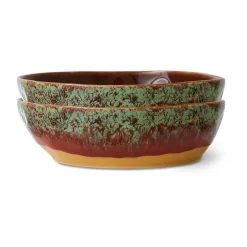 Assiette à pâtes 70's Ø19,5 cm, lot de 2, Cove