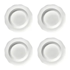 Assiette à pâtes Silhouette Ø22 cm lot de 4, Blanc