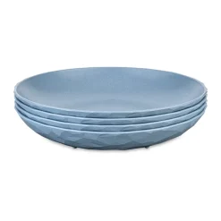 Assiette creuse Club thermoplastique biocirculaire Ø22 cm, 4 pièces, Nature flower blue