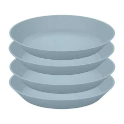 Assiette creuse Connect Ø 24 cm, lot de 4, Nature flower blue