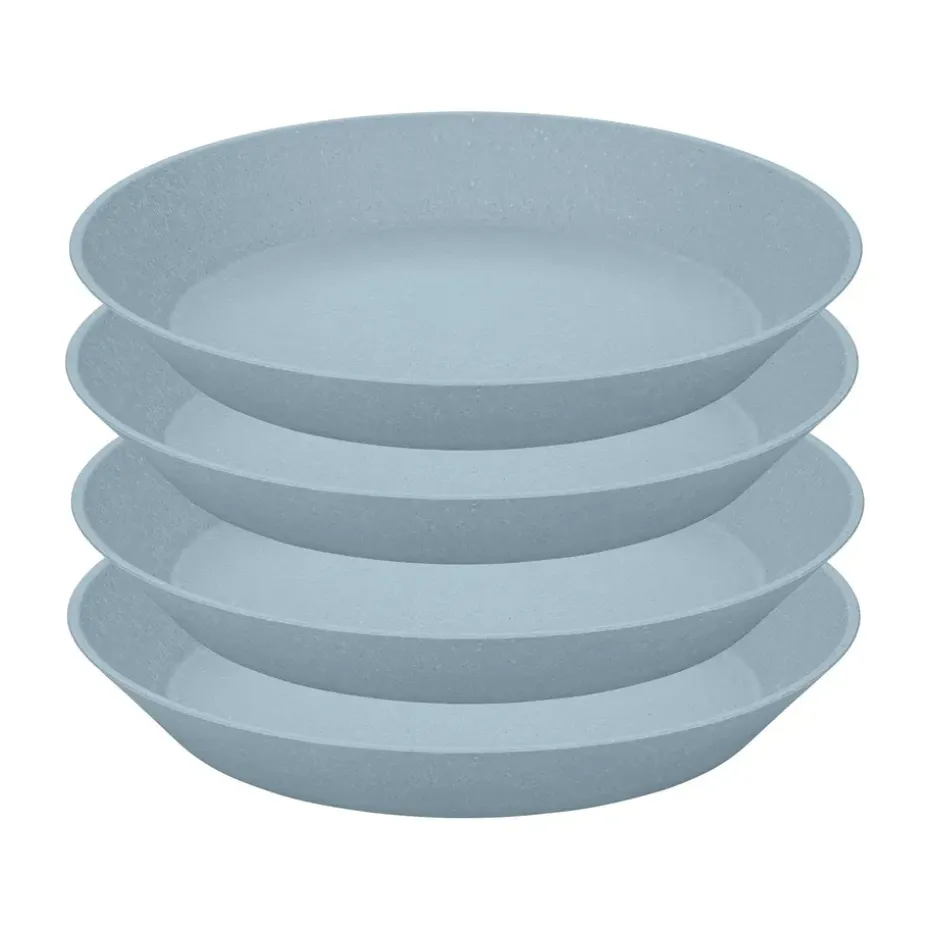 Assiette creuse Connect Ø 24 cm, lot de 4, Nature flower blue