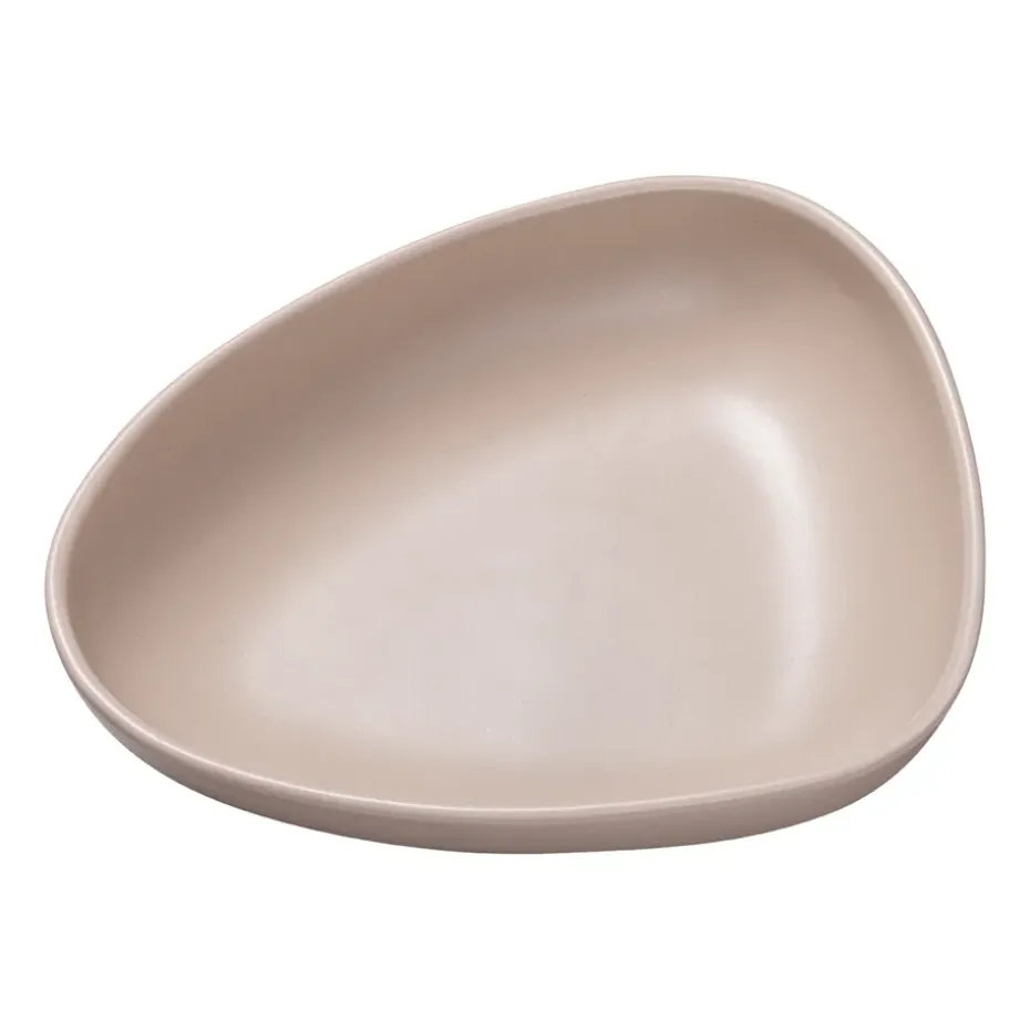 Assiette creuse Curve Stoneware 19x22 cm, Sand