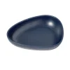 Assiette creuse Curve Stoneware 19x22 cm, Navy blue