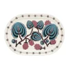 Assiette de service ovale Taika Sato 41 cm, Blanc-multicolore