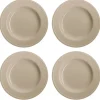 Assiette Dots 28cm Lot de 4, Beige
