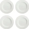 Assiette Dots 28cm Lot de 4, Blanc cassé