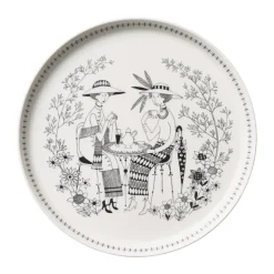 Assiette Emilia Ø 24 cm, Noir-blanc