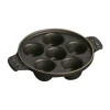 Assiette escargot Staub fonte Ø14 cm, Noir