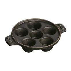 Assiette escargot Staub fonte Ø14 cm, Noir