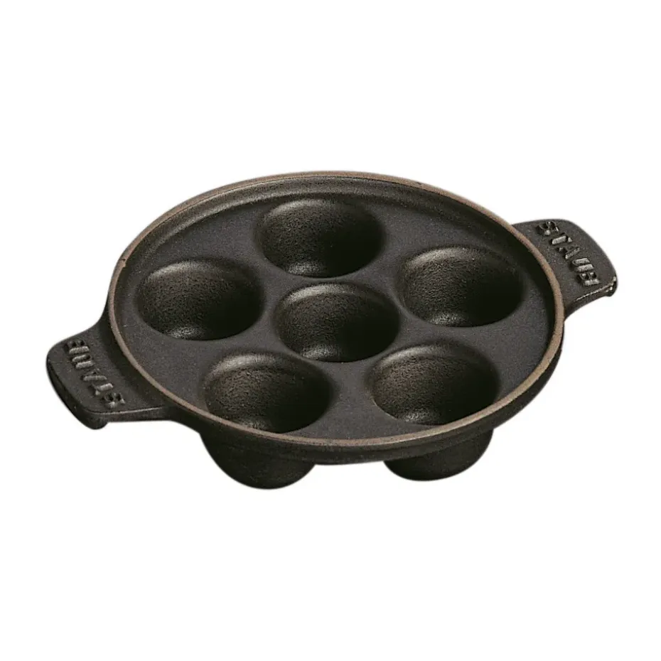 Assiette escargot Staub fonte Ø14 cm, Noir