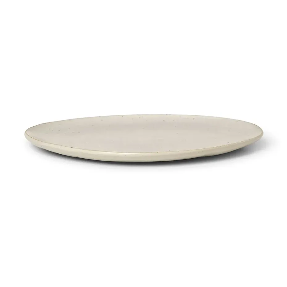 Assiette Flow 22 cm, Off-white speckle