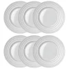 Assiette Lines Ø27 cm Lot de 6, Blanc