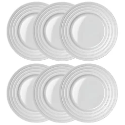 Assiette Lines Ø27 cm Lot de 6, Blanc