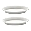 Assiette ovale creuse Silhouette M 15x24,5 cm lot de 2, Blanc