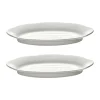 Assiette ovale creuse Silhouette S 10x18,5 cm lot de 2, Blanc