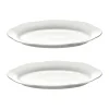 Assiette ovale creuse Silhouette L 21x30 cm lot de 2, Blanc