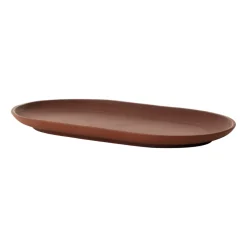 Assiette ovale Sand 12,5x20 cm, Red clay