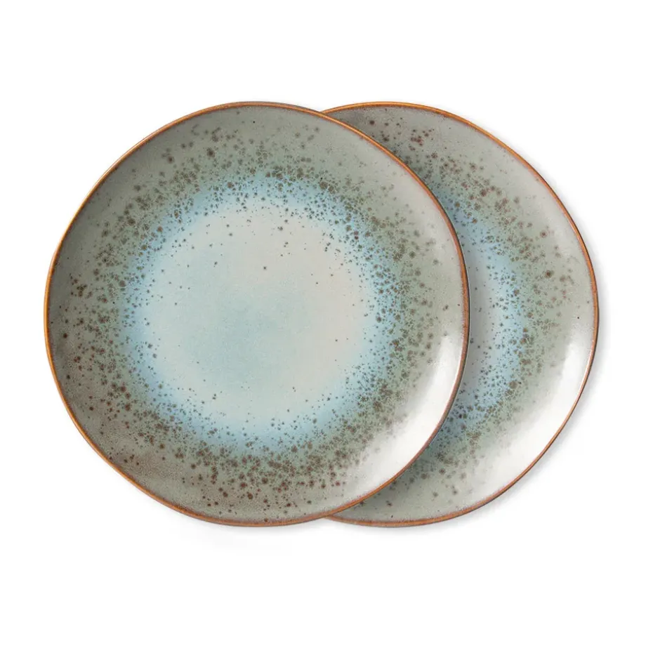 Assiette 70's Ø26 cm lot de 2, Mineral