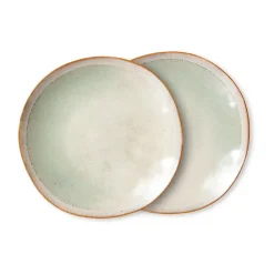 Assiette 70's 22cm lot de 2, Mist